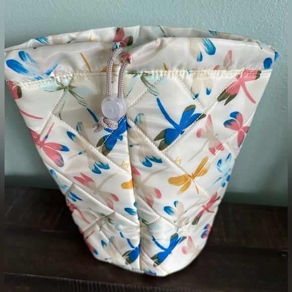 ✨ NWT Lug Tumbler Storage Cosmetic Pouch in Dragonfly Multi ✨ - Picture 5 of 8